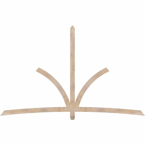 Ekena Millwork Davenport Smooth Timber Gable Bracket, Douglas Fir, 108"W x 68"H x 1 1/2"D x 3 1/2"F, 15/12 Pitch GBW108X68X0204DAV00SDF - main